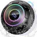 Bluetooth Shower Speaker, Portable Bluetooth Speaker with 360 HD Sound, RGB Lights, 10H Playtime, IPX7 Waterproof Wireless Speaker with Suction Cup and Mic, Shower Radio for Outdoor/Travel/Gifts/gym