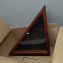 Glass Front Flag Display Case for Burial Flag - Wall Mounted 9.5 X 5 Feet Flag Box for American Veteran Flag and Folded Flag Display - Ideal for Honoring Military Service (Mahogany)