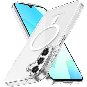 Lunivop for Samsung Galaxy A16 5G Case Hard [Compatible with Magsafe ] Yellowing Resistant Magnetic Cover Clear para A 16 6.7 inch 2024 Rugged Best Phone Cases Clear