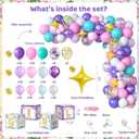 Unicorn Birthday Decorations, Unicorn Rainbow Balloon Arch Decorations Kit with Happy Birthday Banner, Dreamy Cake Topper, Tablecloth and Headband for Girl Party Supplies