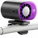 Car Clip on Air Conditioner Fan, Portable Clip On Fan with LED Display, Mini Car Fan, 199 Speeds & 360 Rotation Stroller Fan, USB Rechargeable Personal Fan for Desk, Office, Umbrella, Bike (Black)