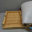 Homerays One Step Stool for Elderly,Bamboo High Riser Step Stool for Bed with Fluorescent Function No Assembly Required - 550 Lbs Wooden Mobility Stepping Stool for Bedside,Bathroom,Garden