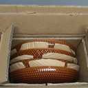 GBhome 9.5'' Large Pasta Bowls, 42 Ounce Stoneware Salad Bowls for Kitchen, Ceramic Serving Bowls With Textured Pattern for Pasta, Fruit, Stews, Noodle, House-warming Gift, Set of 4-Caramel