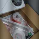 POCHFAN 42 Inch White Ceiling Fans with Lights and Remote, Flush Mount Low Profile Ceiling Fan for Bedroom, Living Room, Patio, Dimmable 6 Speeds Noiseless Reversible, ETL Listed