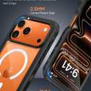 seacosmo for iPhone 17 Pro Case, Full Body Bumper with Built-in 9H Tempered Glass Screen and Camera Lens Protector, Compatible with MagSafe, Shockproof 17 Pro Phone Case, 6.3", Black