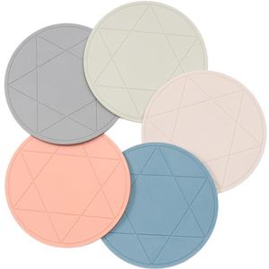Silicone Trivets for hot Dishes,Set of 5 pcs Non-Slip & Heat Resistant Modern Kicten Hots Pads for Table, Trivets for Hot Dishes & Cookware