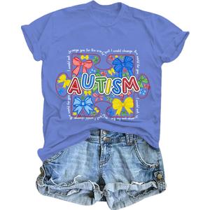 Autism Awareness Shirt Women Special Education Teacher T Shirt (Blue, XXL)