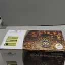 2 Pack Outdoor Solar Hanging Lantern Lights Metal LED Decorative Lamp for Garden Patio Courtyard Lawn and Table with Hollowed-Out Design (Bronze)