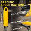 haisstronica Mini Heat Gun 350W, 2 Temp Settings 482F/752F (250C/400C), Hot Air Tool with Metal Stand & Nozzle Guard, 110V Corded Heat Shrink Gun for Shrink Tubing, Crafts, Embossing, Vinyl Wrap