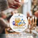 8 x Hanukkah Gifts for Christmas Tree Decorations - 2025 Christmas Ornament for Gift Exchange, Jewish Decorative Hanging Ornaments, Hanukkah Presents for Adults, Double Sided Ceramic Ornament