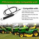 GY22387 PTO Control Cable for John Deere Lawn Mower-Blade Engagement Cable Compatible with John Deere 107S D100 D105 D110 D120 D125 D130 E100 E110 E120 E130 X105 X106 X107 X125 X126 X127 X145