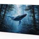Suconvng Blue Whale Wall Art For Living Room Print Painting Canvas Art Wall Decor Picture For Bedroom Home Wall Decor Landscape Prints Paintings Modern Pictures Artwork 24 x 48 In