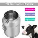 Fulgutonit 7.4 Gallon Stainless Steel Milk Can 28L Milking Bucket Jug