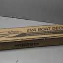 Fullfire EVA Foam Boat Flooring, Faux Teak Marine Boat Decking Sheet with Self-Adhesive Deck Carpet for Bass Boat Jon Boat Pontoon RV Kayak Floor 94" x 47"/35"/15"