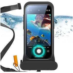 ESR Waterproof Phone Pouch for iPhone 13/14 / 15, Underwater Touch Sensitivity, IPX8 Floating Waterproof Cellphone Case with Lanyard, Dry Bag for Snorkeling, Black