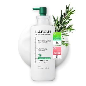 LABO.H Scalp Strengthening Shampoo for Hair Growth & Anti-Loss | Vegan Ceramide Haircare Routine with Rosemary Oil, Biotin and Caffeine, Paraben Free, Korean Hair Care, 13.5 Fl. oz.