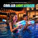 LED Electric Water Gun with Sound Effects, Automatic Water Blaster for Adults Kids, Long Range Squirt Gun for Outdoor Pool Beach Party, Summer Toy (Blue)
