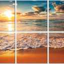 JBER Art Acoustic Panels, 72×48 Inches Acoustical Wall Panels, Sound Absorbing Wall Art, Decorative Acoustic Panels, Soundproof Wall Panels for Recording Studio, Home & Living Room(DUSK AND BEACH)