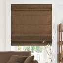 Chicology Cordless Roman Window Shade, Belgian Chocolate, 39" W x 64" H