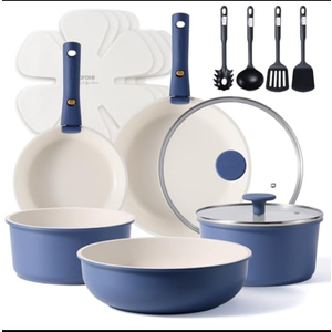 CAROTE Pots and Pans Set, Nonstick Cookware Set Detachable Handle, Induction Kitchen Cookware Sets Non Stick with Removable Handle, RV Cookware Set, Oven Safe