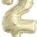 Number 2 Foil Balloon Cake Topper - 5" | Gold | 1 Pc