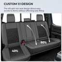 Custom Fit Ford F150 Seat Covers 2009-2025 2026 F250/F350/F450 2017-2026 Full Set Waterproof Faux Leather Car Seat Covers for Crew Cab XL XLT Lariat King Ranch Platinum(5 Seats,Black&Grey)