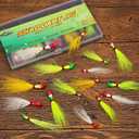 Shad Darts Crappie Jigs Head Bucktail Hair Jig for American Shad Crappie Bass Fishing Lures 1/16oz 1/8oz 1/32oz 1/4oz 25 Pack