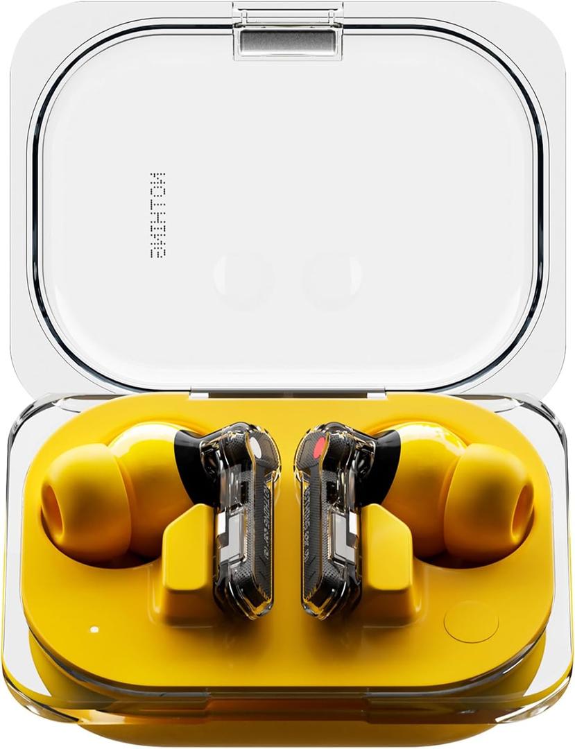 Nothing Ear (a) Wireless Earbuds, 45dB Hybrid Noise Cancelling Earbuds, Hi-Res Audio, Advanced Equaliser, Dual Connect, 6 Mics, 42.5H Playtime Ear Buds Wireless Bluetooth, Yellow