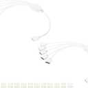 MECCANIXITY 2 Pcs RGB Splitter Cable, 12V 12" 4 Pin 1 to 5 Female to Female RGB Adapter Cable with 4 Pin Male Connectors for PC Computer ARGB Fan/LED Lights, White