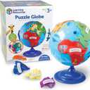 Learning Resources Puzzle Globe - Earth Montessori Toys, Preschool Classroom Must Haves, STEM World Puzzles, Educational Geography Games, Fine Motor Skills, Gifts for Boys and Girls