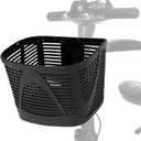 Vive Mobility Scooter Basket (12" x 8.5") - Accessory for 3 & 4-Wheel Scooters - Large Front Storage Attachment for Shopping with Carrying Handle for Travel - Easy to Assemble Replacement Part (Black)