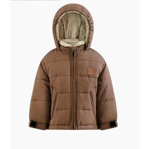 LONDON FOG Little/Big Boys' Heavyweight Stylish Winter Puffer Jackets, Brown, Size: 14-16