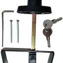 6" T-Handle Shed Door Lock Handle with Lock Keyed Alike Garage t Handle Shed Latch Hardware Locking Handle Lock with 4 Keys & Allen Wrench 1kit