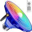 Pool Light Bulb for Inground Pool LED Pool Light Bulb for Above Ground Swimming Pool  Inground Pool Lights Bulb for Inground Pool, 120V Spa Lights Bulb E26, Multi-Color & Adjustable Brightness (70W-Blue, Blue)