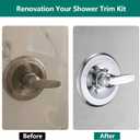 Shower Trim Kit Compatible with 1300/1400 Series, 1 Handle, Long Sleeve (Valve& Catridge Not Inclued), Chrome