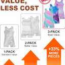 3 Pack Gymnastics Leotards for Girls Toddler Biketards Unitards Sleeveless Tumbling shorts Dance Outfits 7-8 Years, Pastel Swirl Tie-dye