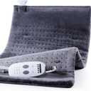 SAROO Heating Pad for Back Pain Relief,Massaging Weighted Heating Pads for Neck, Shoulder,Cramp,Portable Heated Pad with 3 Heat Settings & 6 Massage,18 Relaxing Combinations,Auto Off,12"*24",Dark Grey