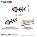 6 Pcs Acrylic Fish Bone Shape Hair Clips Summer Kawaii Small Fish Duckbill Hairpins Non Slip Bangs Barrettes Beach Headwear for Women Hairstyle Clips Accessories