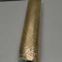 12 Pack Wedding Gold Place Mats 15'' Hollow Out Pressed Vinyl Metallic Round Placemats Washable Heat Resistant Non Slip Table Mats for Boho Dinner Party Table Centerpiece Dining Decoration