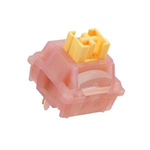 Outemu Honey Peach Switch V3, 40g Pre-Lubed Silent Linear Switch for Mechanical Gaming Keyboard, 5-Pin Switches (Honey Peach,70Pcs)