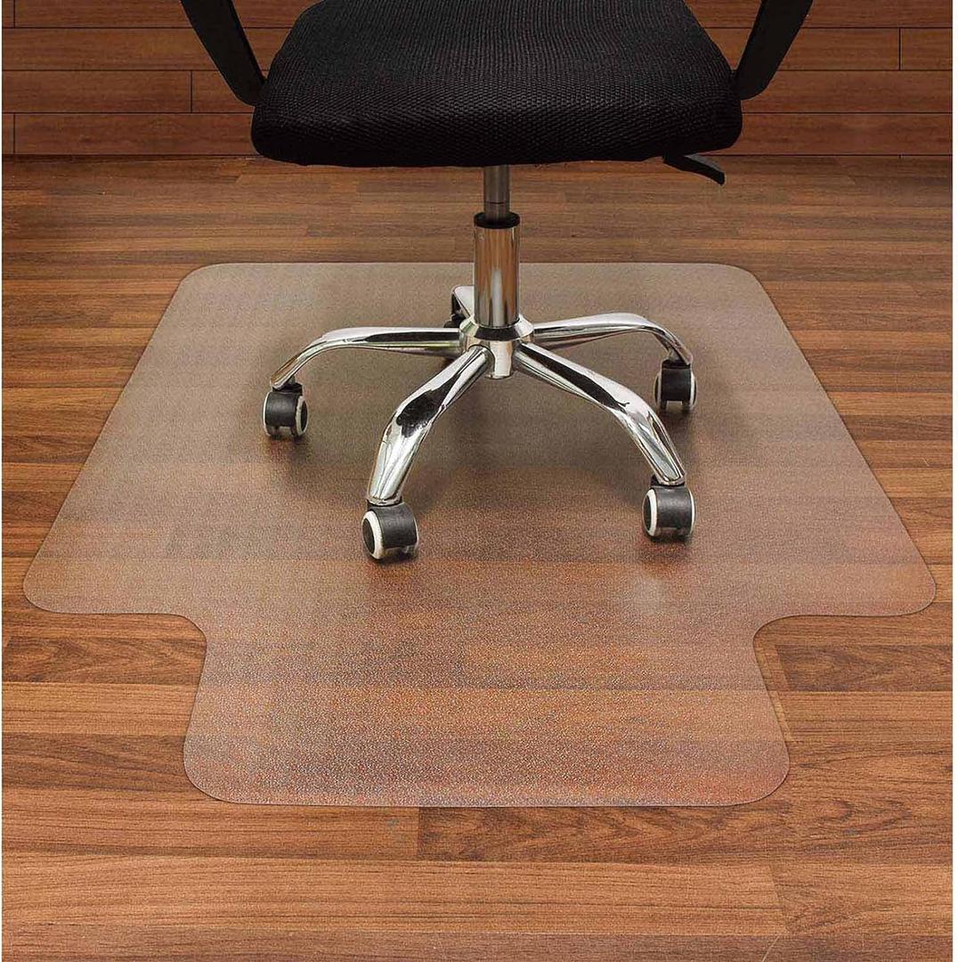 AiBOB Office Chair Mat for Hardwood Floor, 36 X 48 inches, Hard Floor Chair Mats Under Computer Desk, Easy Glide for Rolling Chairs, No Curling (Clear)