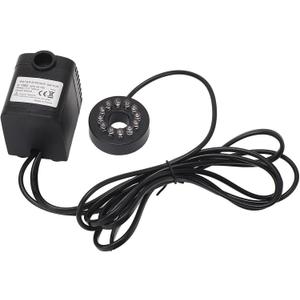 600LPH Submersible Water Pump 8W Fountain Water Pump 110-120cm Lift Aquarium Water Pump with Colorful LED Light for Pond Aquarium Fish Tank