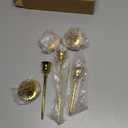 NLBTW French Gold Candlestick Holders Taper Candle Holders, Set of 3 Vintage Candle Sticks Holder Decor Used as Fireplace Mantel or Table Centerpieces for Wedding, Dinning, Party