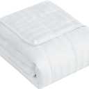 Weighted Blanket for Adult,20lbs Heavy Weighted Blanket 60"x80" Breathable Cooling Summer Blankets, Ultra Soft Cotton Comfort Throw Blanket with Glass Beads for All-Season (White)