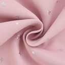 BGment Kids Blackout Curtains for Bedroom - Grommet Thermal Insulated Silver Star Print Room Darkening Curtains for Kids Room, Set of 2 Panels, 42 x 45 Inch, Baby Pink