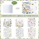 36 Pack Reusable Cleaning Cloths Washable Cotton Kitchen Dish Towels for Home Party Supplies Bulk, 9.84x11.81in (Wildflowers)