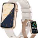 RUIMEN Fitness Tracker, Fitness Watches for Women Men with Heart Rate Monitor Blood Oxygen Sleep Tracker Pedometer, 1.47" Smart Watch Step Calorie Counter for Android iOS IP68 Waterproof (Starlight)