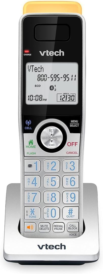 VTech IS8102 Additional Handset for IS8121 Series - Add Up to 5 Handsets, Super Long Range 2300 Ft, DECT 6.0, Bluetooth Connect to Cell, Call Blocking & Intercom