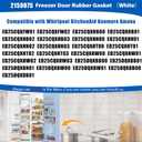 Upgraded 6219 2159075 2159083 Refrigerator Door Gasket Replacement Compatible with Whirlpool KitchenAid Kenmore, 2159083 Fridge Gasket Replace 2159071 2159079 2171177 W10911422 Freezer Seal
