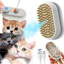 Cat Steam Brush Cats Brushs, Cat Steams Brushfor Shedding, 4-In-1 Self-Cleaning PetSteam BrushWith 360 Rotating Arm for Long and Short Hair Cats and Dogs Grooming Supplies